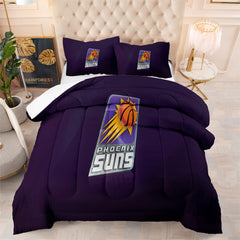 Phoenix Suns Basketball Comforter Pillowcase Sets Blanket All Season Reversible Quilted Duvet