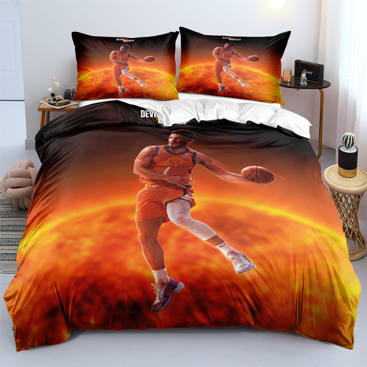 Phoenix Basketball Suns Bedding Set Quilt Cover Without Filler