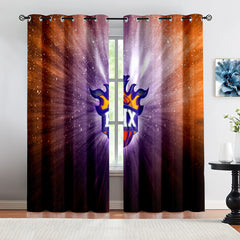 Phoenix Basketball Suns Blackout Curtains Drapes For Window Treatment Set