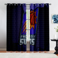 Phoenix Basketball Suns Blackout Curtains Drapes For Window Treatment Set