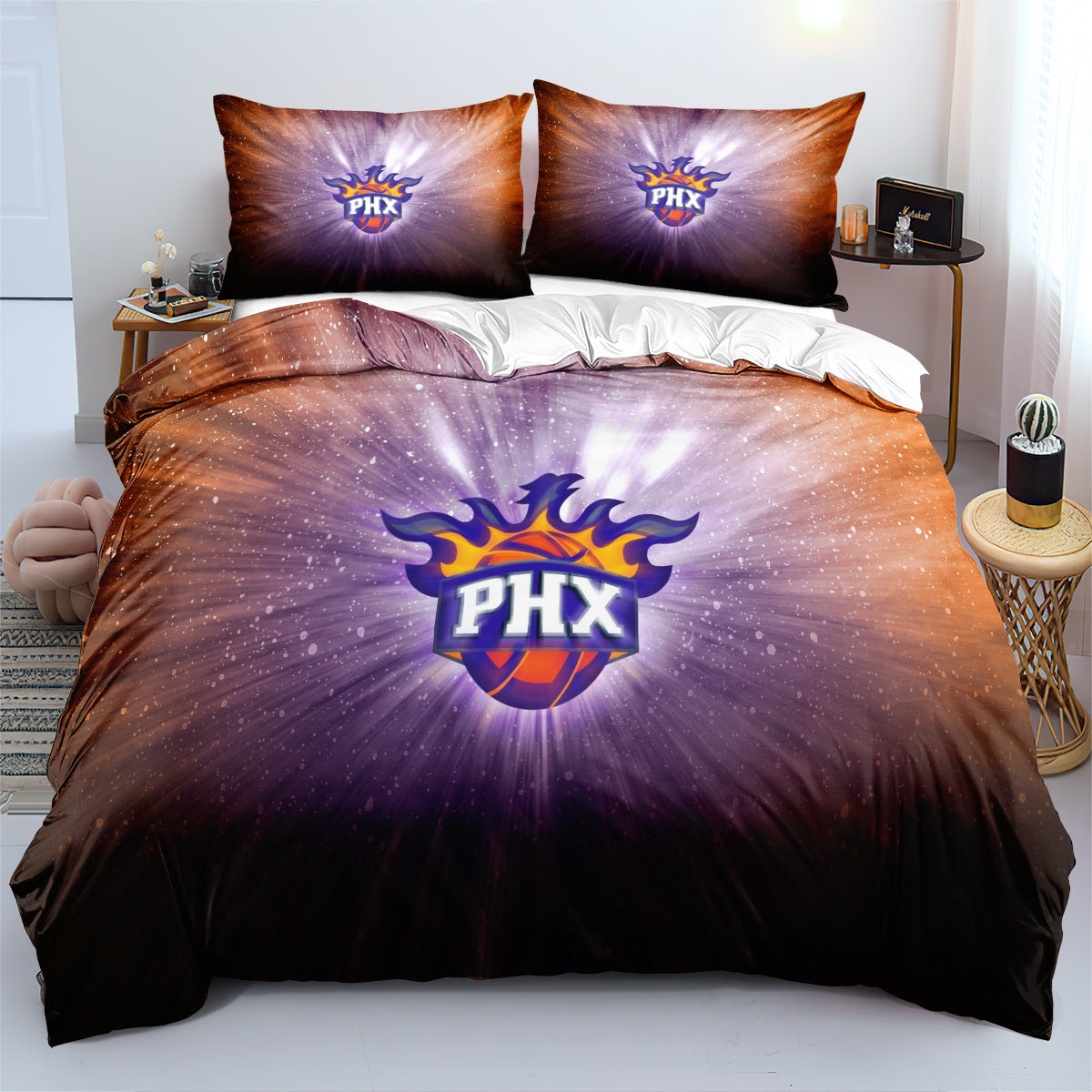 Phoenix Basketball Suns Bedding Set Quilt Cover Without Filler