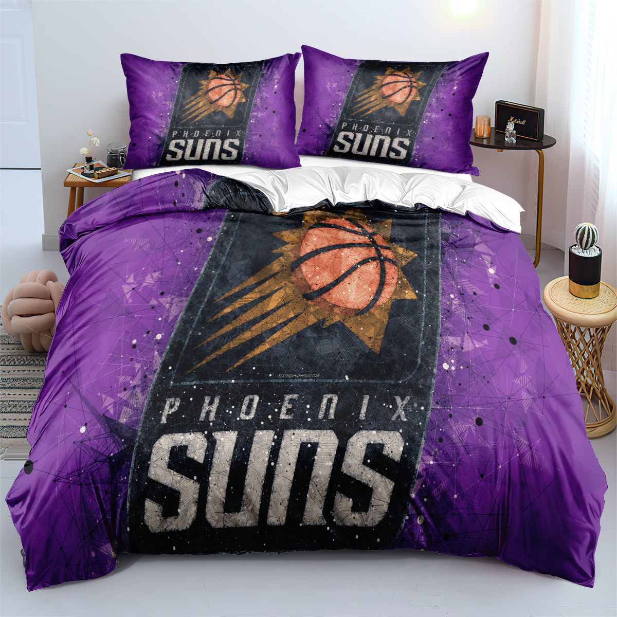 Phoenix Basketball Suns Bedding Set Quilt Cover Without Filler