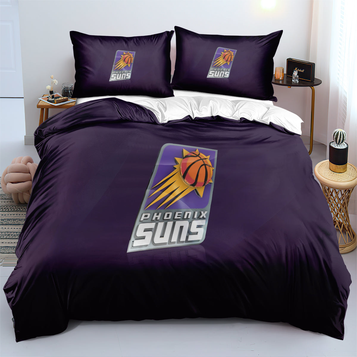 Phoenix Basketball Suns Bedding Set Quilt Cover Without Filler