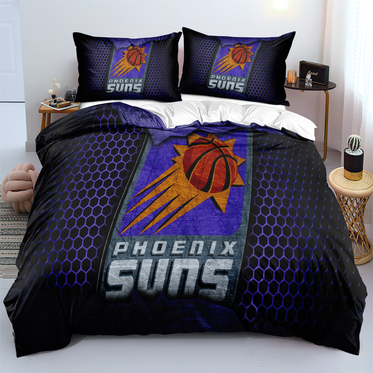 Phoenix Basketball Suns Bedding Set Quilt Cover Without Filler