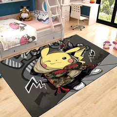Pikachu Carpet Living Room Bedroom Sofa Mat Door Mat Kitchen Bathroom Mats