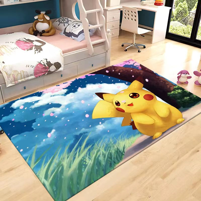 Pikachu Carpet Living Room Bedroom Sofa Mat Door Mat Kitchen Bathroom Mats
