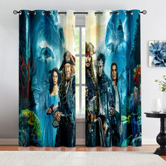 Pirates of the Caribbean Blackout Curtains Drapes for Window Treatment Set