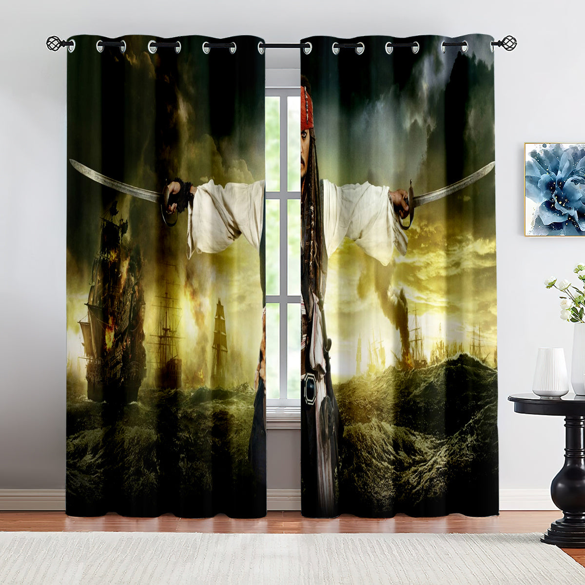 Pirates of the Caribbean Blackout Curtains Drapes for Window Treatment Set