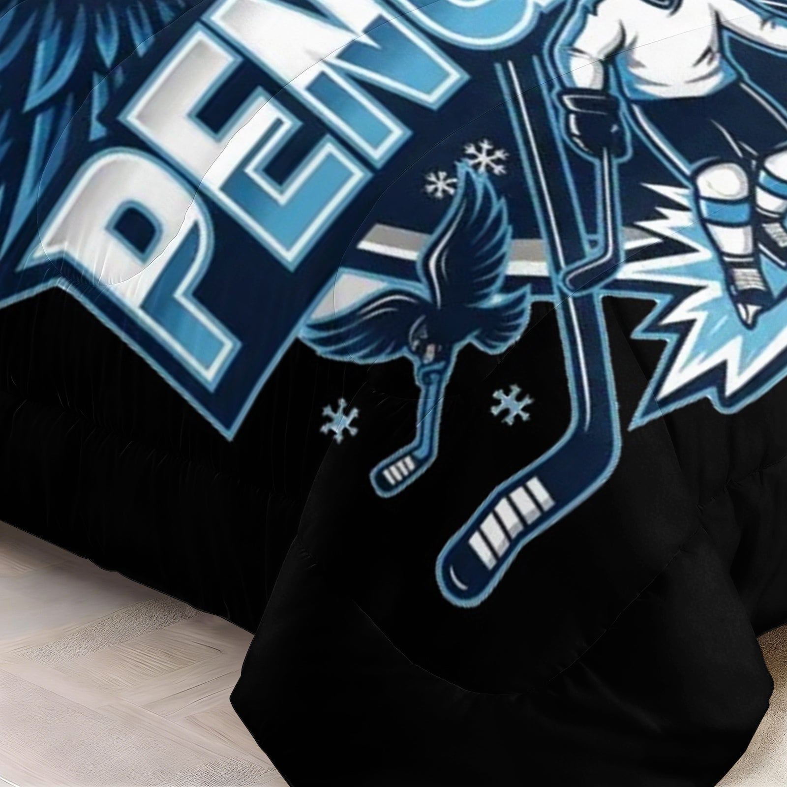 Pittsburgh Penguins Hockey League Comforter Pillowcase Sets Blanket All Season Reversible Quilted Duvet