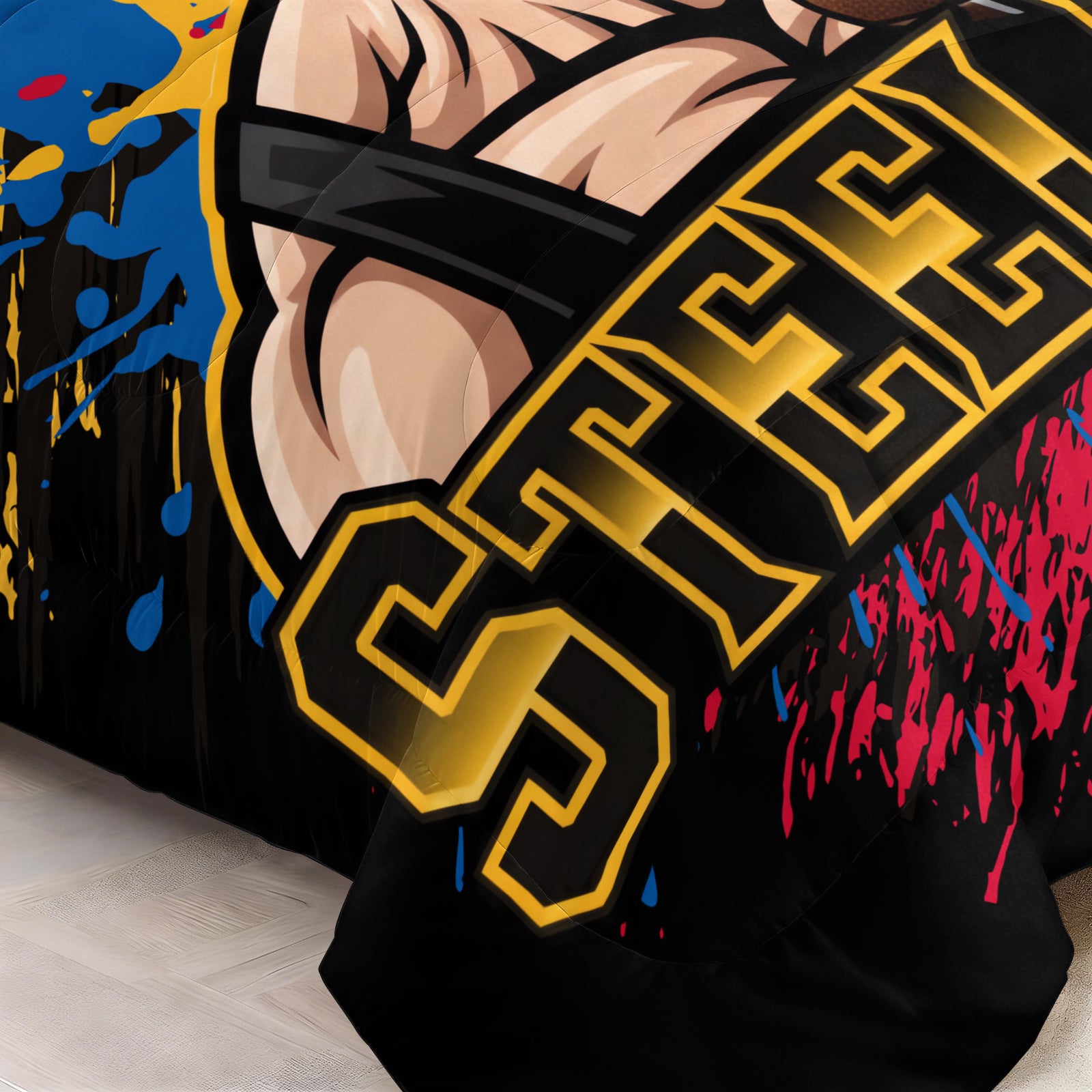 Pittsburgh Steelers Comforter Pillowcase Sets Blanket All Season Reversible Quilted Duvet
