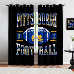 Pittsburgh Steelers Blackout Curtains Drapes For Window Treatment Set