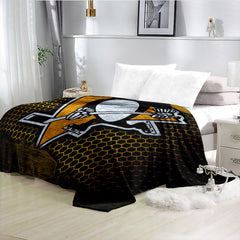 Pittsburgh Penguins Hockey Team Flannel Fleece Throw Blanket