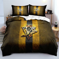 Pittsburgh Penguins Hockey League Duvet Case Quilt Cover Pillowcase