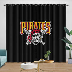 Pittsburgh Pirates Blackout Curtain for Living Room Bedroom Window Treatment