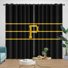Pittsburgh Pirates Blackout Curtain for Living Room Bedroom Window Treatment