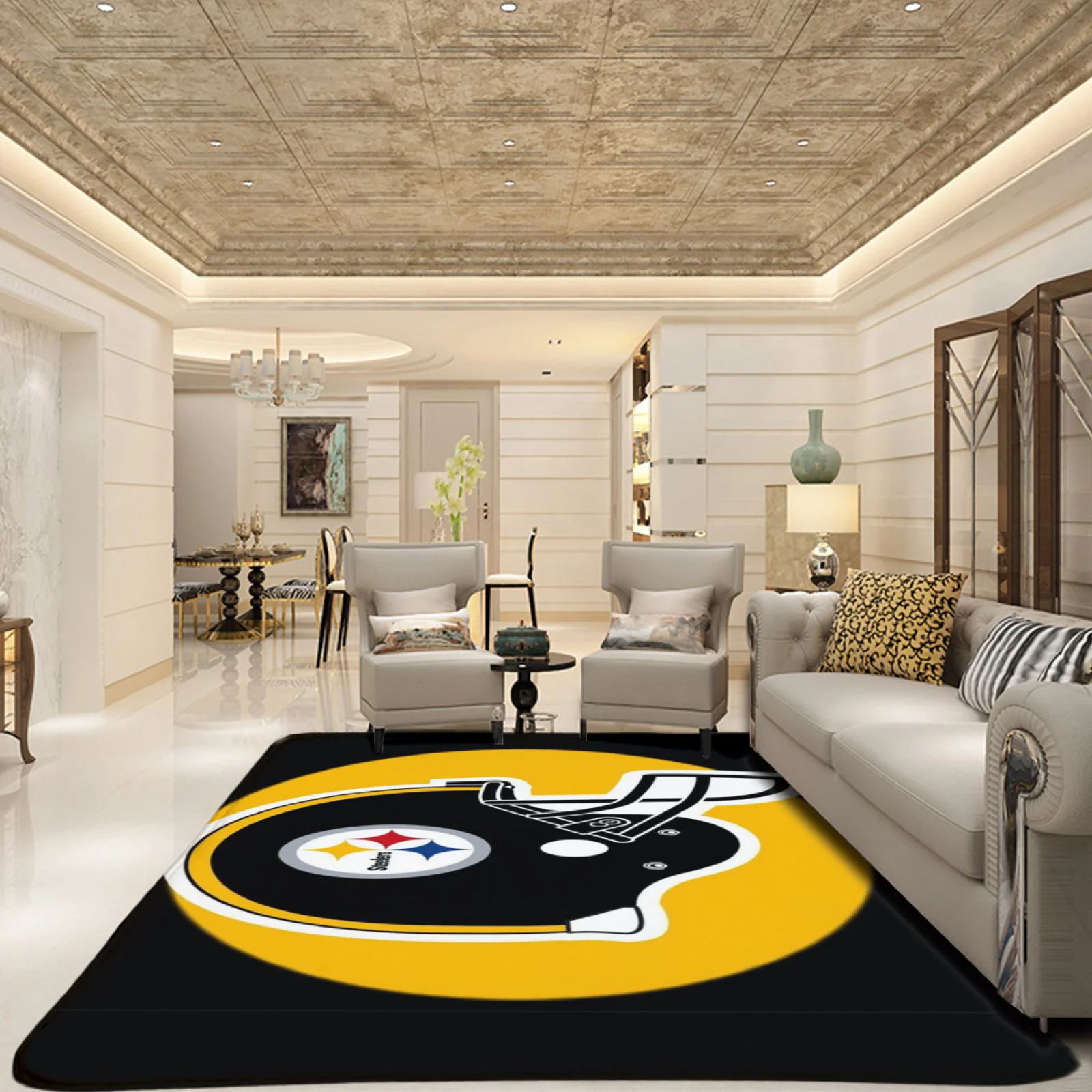 Pittsburgh Steelers Football Team Carpet Living Room Bedroom Mats Kitchen Bathroom Rugs