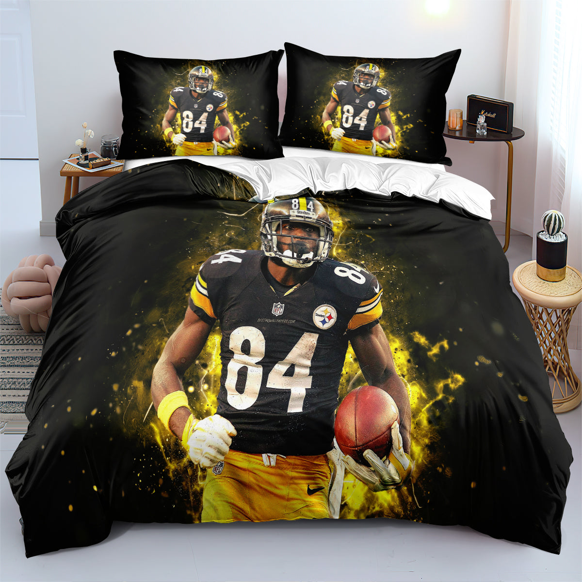 Pittsburgh Steelers Football League Duvet Cover Quilt Cover Pillowcase Bedding Set