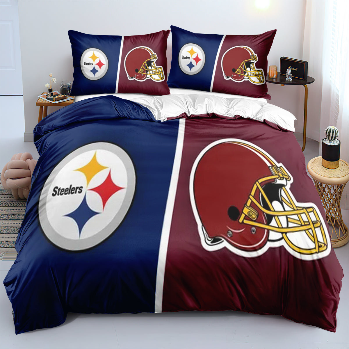 Pittsburgh Steelers Football League  Duvet Cover Quilt Cover Pillowcase Bedding Set