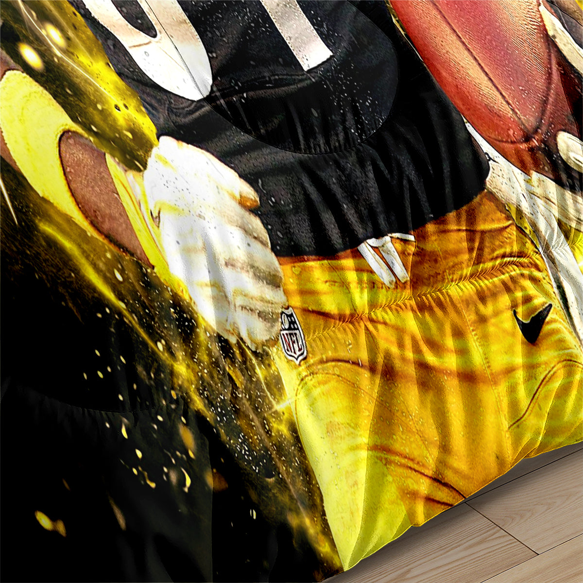 Pittsburgh Steelers Football Team Comforter Pillowcase Sets Blanket All Season Reversible Quilted Duvet