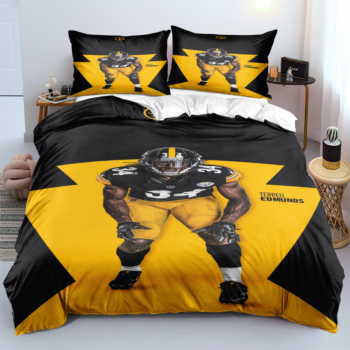 Pittsburgh Steelers Football League  Duvet Cover Quilt Cover Pillowcase Bedding Set