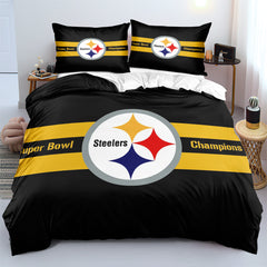 Pittsburgh Steelers Football League  Duvet Cover Quilt Cover Pillowcase Bedding Set