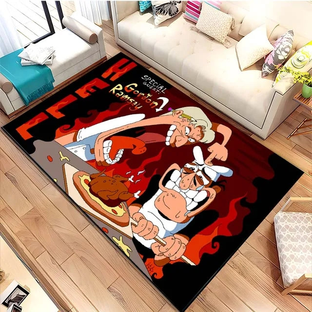 Pizza Tower Graphic Carpet Living Room Bedroom Sofa Rug Door Mat Kitchen Bathroom Mats for Kids