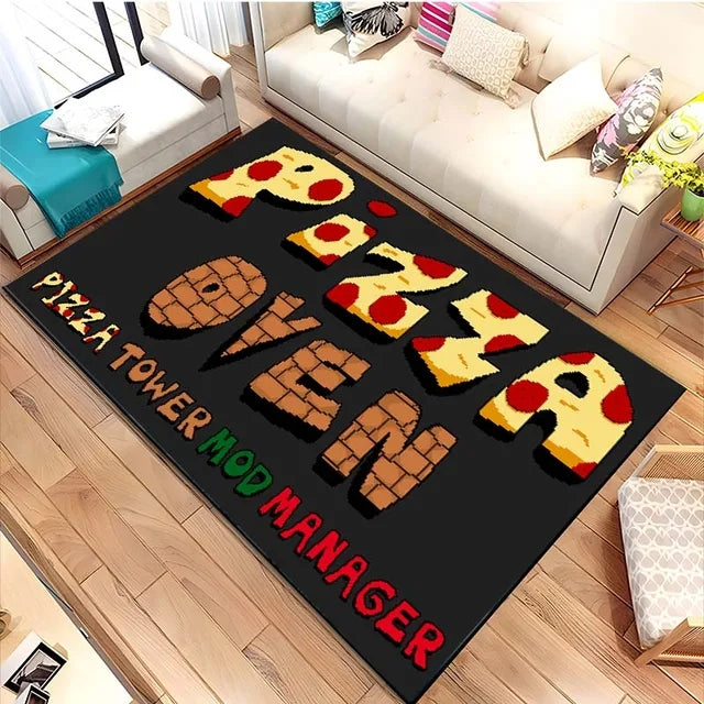 Pizza Tower Graphic Carpet Living Room Bedroom Sofa Rug Door Mat Kitchen Bathroom Mats for Kids