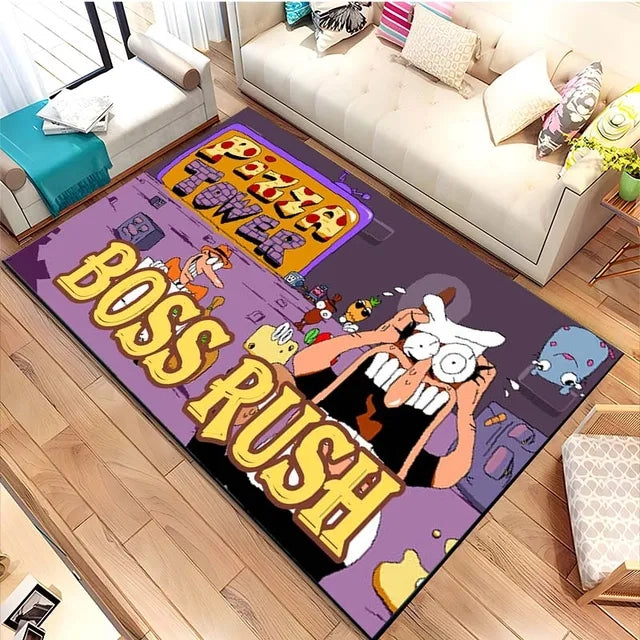 Pizza Tower Graphic Carpet Living Room Bedroom Sofa Rug Door Mat Kitchen Bathroom Mats for Kids