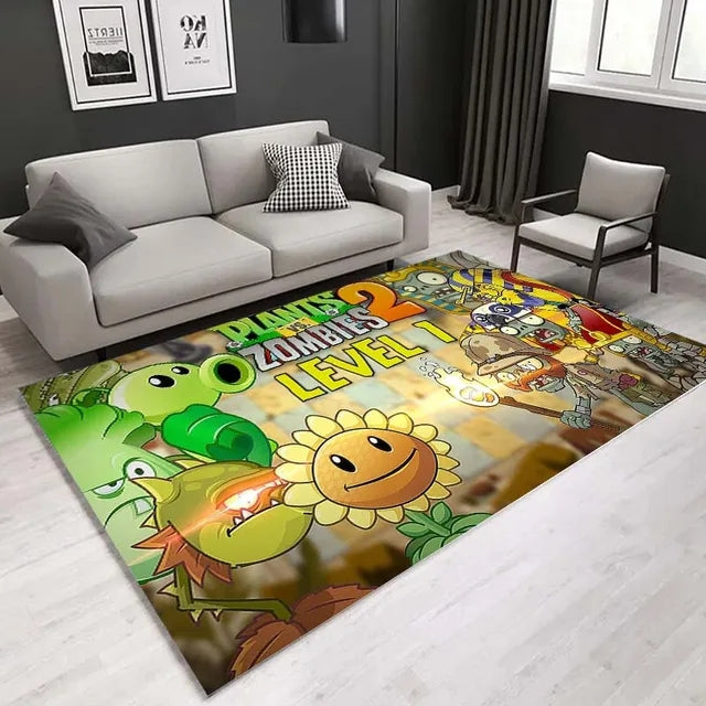 Plants VS Zombies Cosplay Carpet Living Room Bedroom Sofa Rug Door Mat