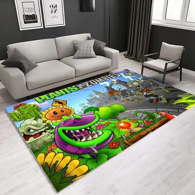 Plants VS Zombies Cosplay Carpet Living Room Bedroom Sofa Rug Door Mat