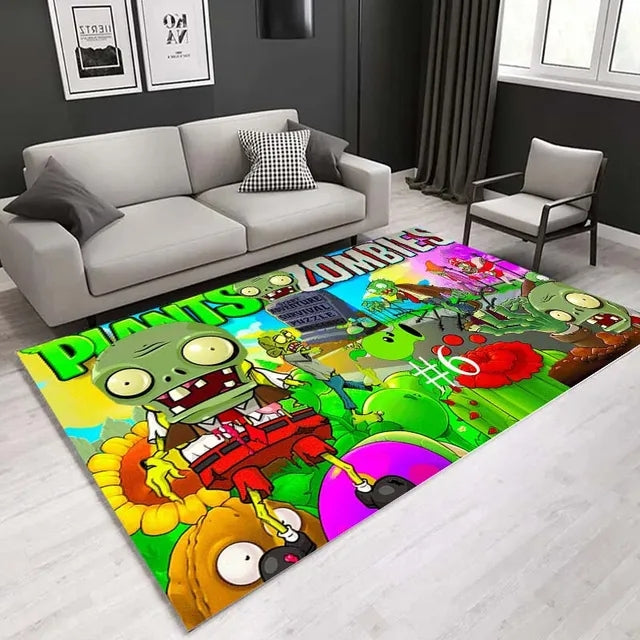 Plants VS Zombies Cosplay Carpet Living Room Bedroom Sofa Rug Door Mat