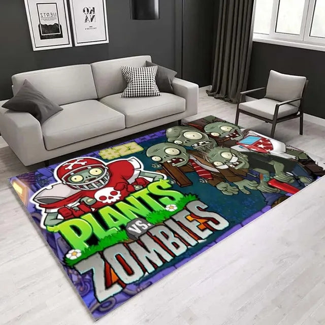 Plants VS Zombies Cosplay Carpet Living Room Bedroom Sofa Rug Door Mat