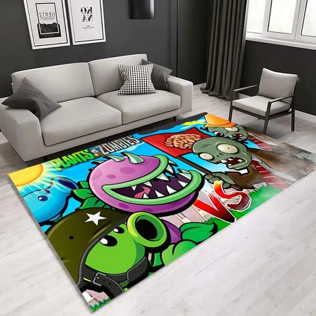 Plants VS Zombies Cosplay Carpet Living Room Bedroom Sofa Rug Door Mat