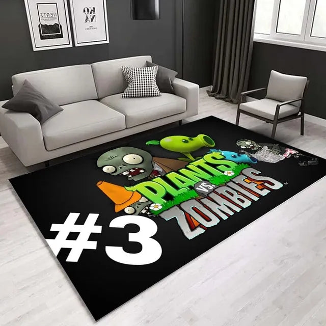 Plants VS Zombies Cosplay Carpet Living Room Bedroom Sofa Rug Door Mat