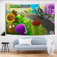 Plants vs Zombies Wall Decor Hanging Tapestry Home Bedroom Living Room Decoration