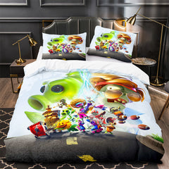 Plants vs Zombies Duvet Cover Quilt Case Pillowcase Bedding Set Without Filler