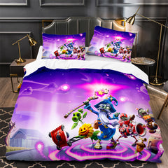 Plants vs Zombies Duvet Cover Quilt Case Pillowcase Bedding Set Without Filler