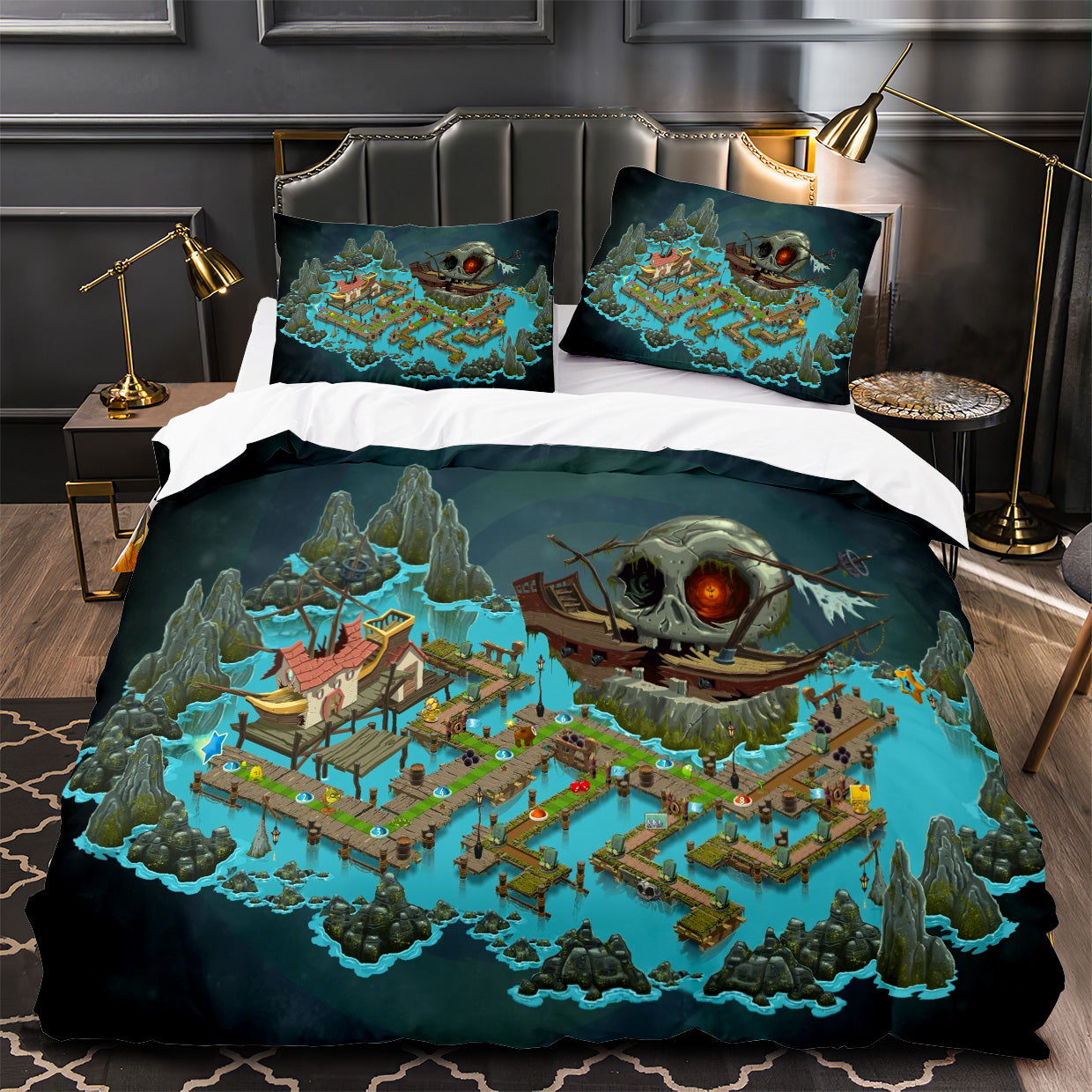 Plants vs Zombies Duvet Cover Quilt Case Pillowcase Bedding Set Without Filler