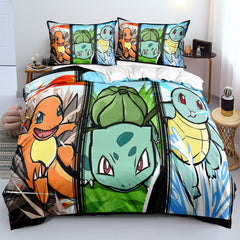 Pokemon Charmander Duvet Cover Quilt Cover Pillowcase Bedding Set