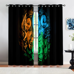 Pokemon Charmander Blackout Curtains Drapes for Window Treatment Set