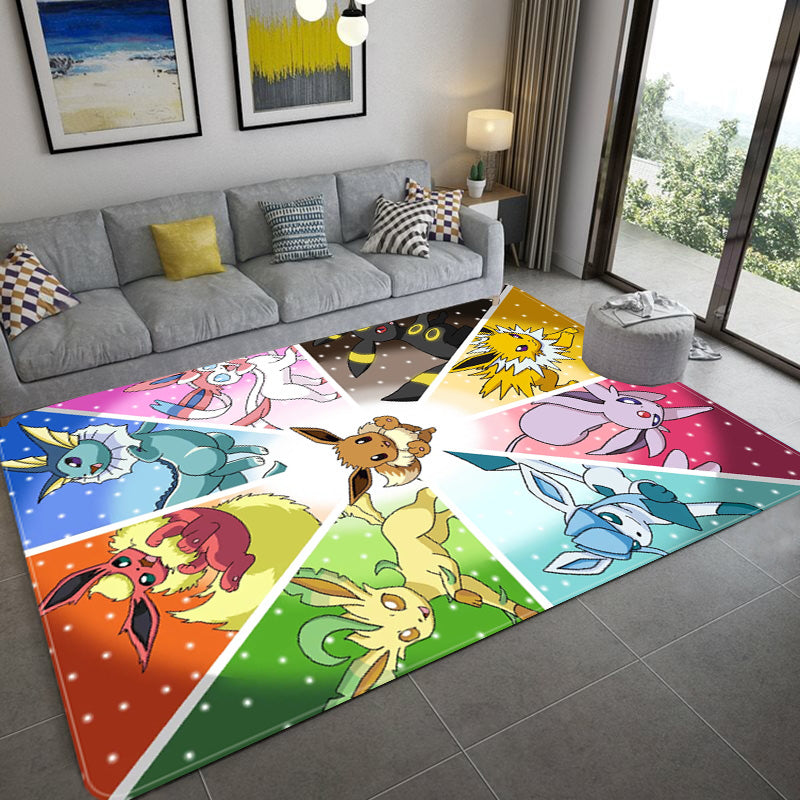 Pokemon Eevee Cartoon Carpet Living Room Bedroom Mats Kitchen Bathroom Rugs