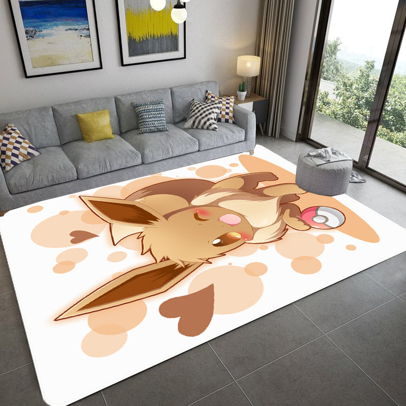 Pokemon Eevee Cartoon Carpet Living Room Bedroom Mats Kitchen Bathroom Rugs