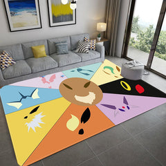 Pokemon Eevee Cartoon Carpet Living Room Bedroom Mats Kitchen Bathroom Rugs