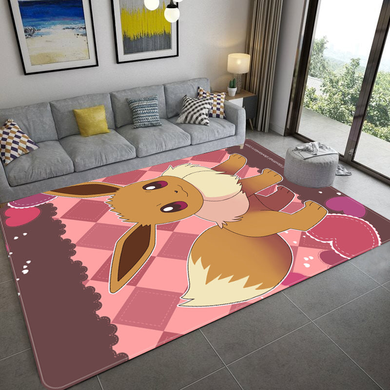 Pokemon Eevee Cartoon Carpet Living Room Bedroom Mats Kitchen Bathroom Rugs