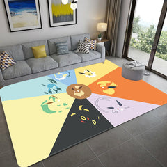 Pokemon Eevee Cartoon Carpet Living Room Bedroom Mats Kitchen Bathroom Rugs