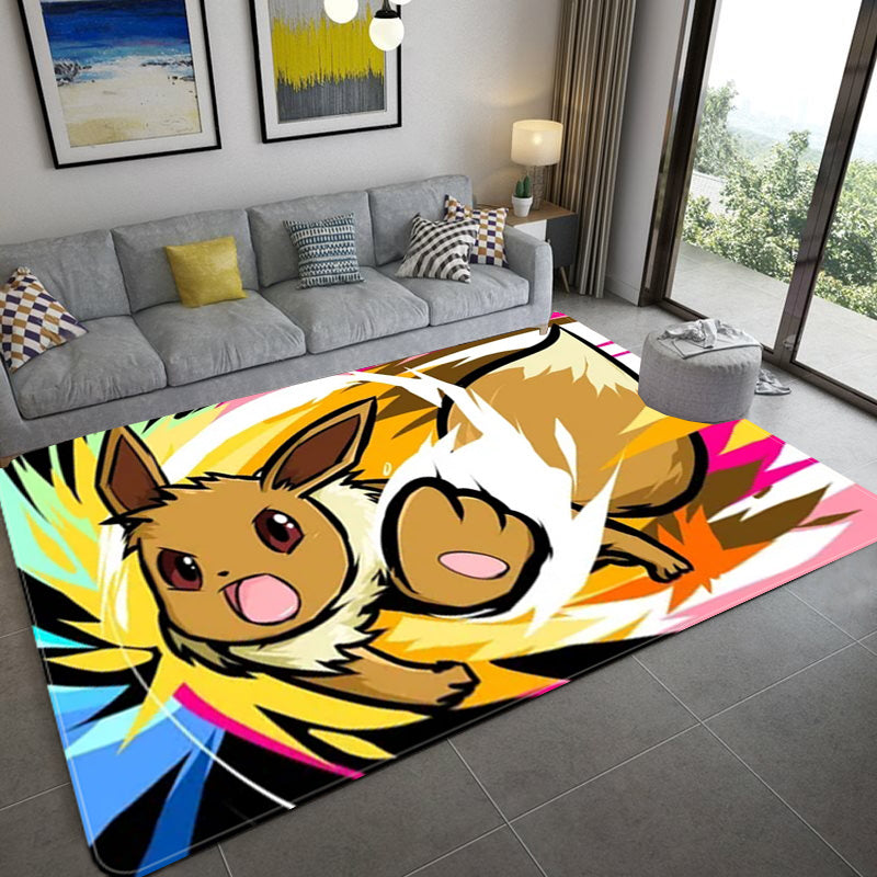 Pokemon Eevee Cartoon Carpet Living Room Bedroom Mats Kitchen Bathroom Rugs