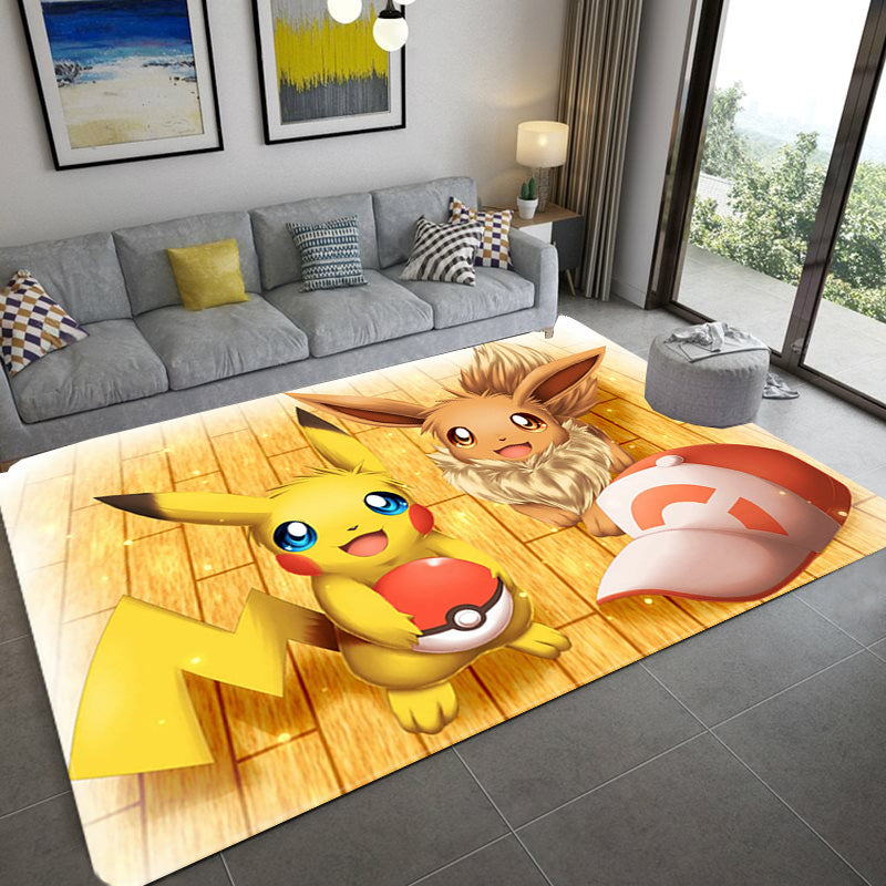 Pokemon Eevee Cartoon Carpet Living Room Bedroom Mats Kitchen Bathroom Rugs