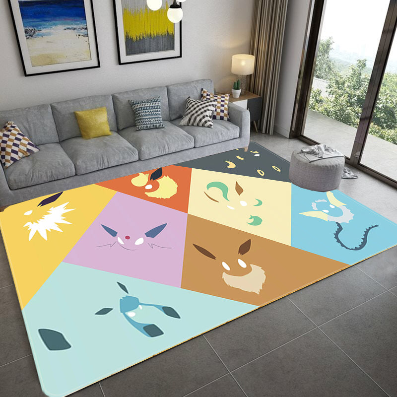 Pokemon Eevee Cartoon Carpet Living Room Bedroom Mats Kitchen Bathroom Rugs