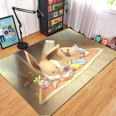 Pokemon Eevee Gengar Carpet Living Room Bedroom Sofa Rug Door Mat Kitchen Bathroom Mats for Kids Adults