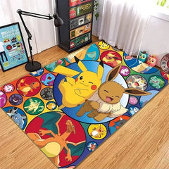 Pokemon Eevee Gengar Carpet Living Room Bedroom Sofa Rug Door Mat Kitchen Bathroom Mats for Kids Adults